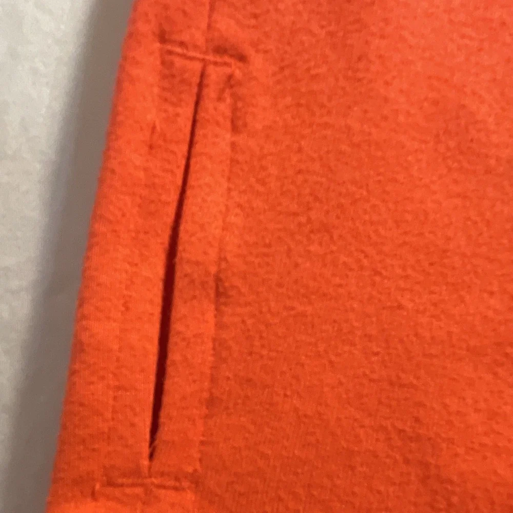 FILA Sport Men's Athletic Fit Orange 1/4 Zip Mock Neck L/S Running Top S
